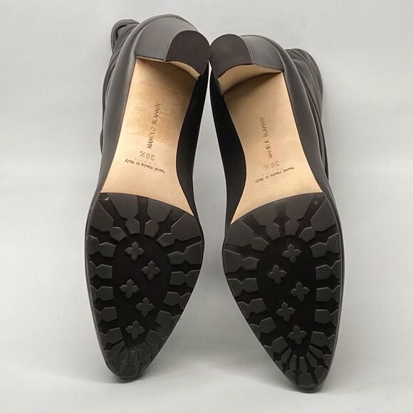 Manolo Blahnik Calasso 90MM Ruched Leather Boots size 38.5 - Picture 15 of 16